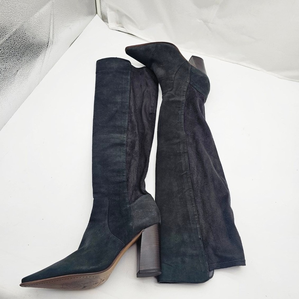Vince Camuto Demerri Boots Womens 8M Green Over The Knee Block Heel - Picture 10 of 14
